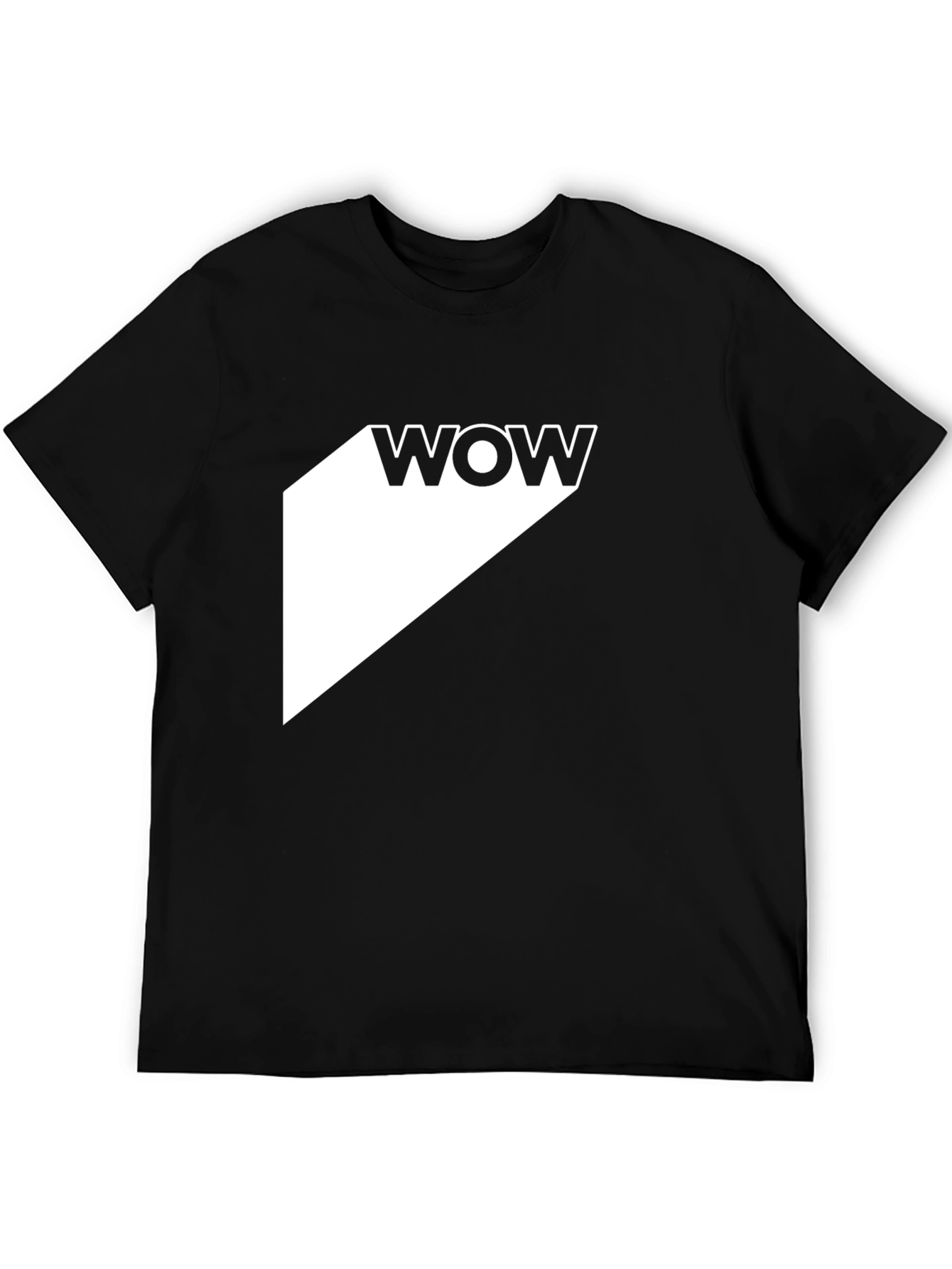 WOW Graphic Tee - Modern Black T-Shirt