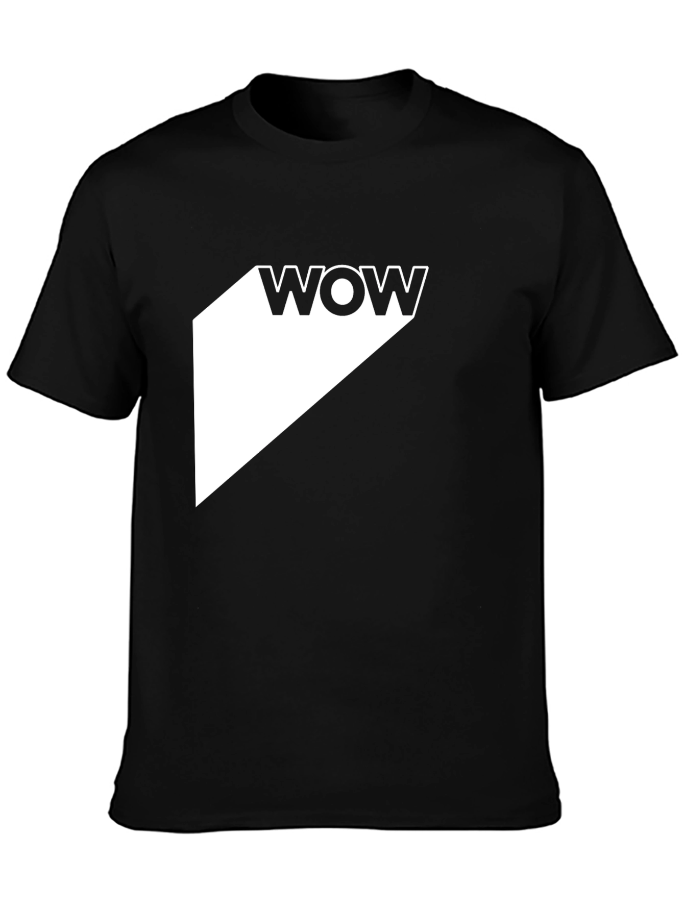 WOW Graphic Tee - Modern Black T-Shirt