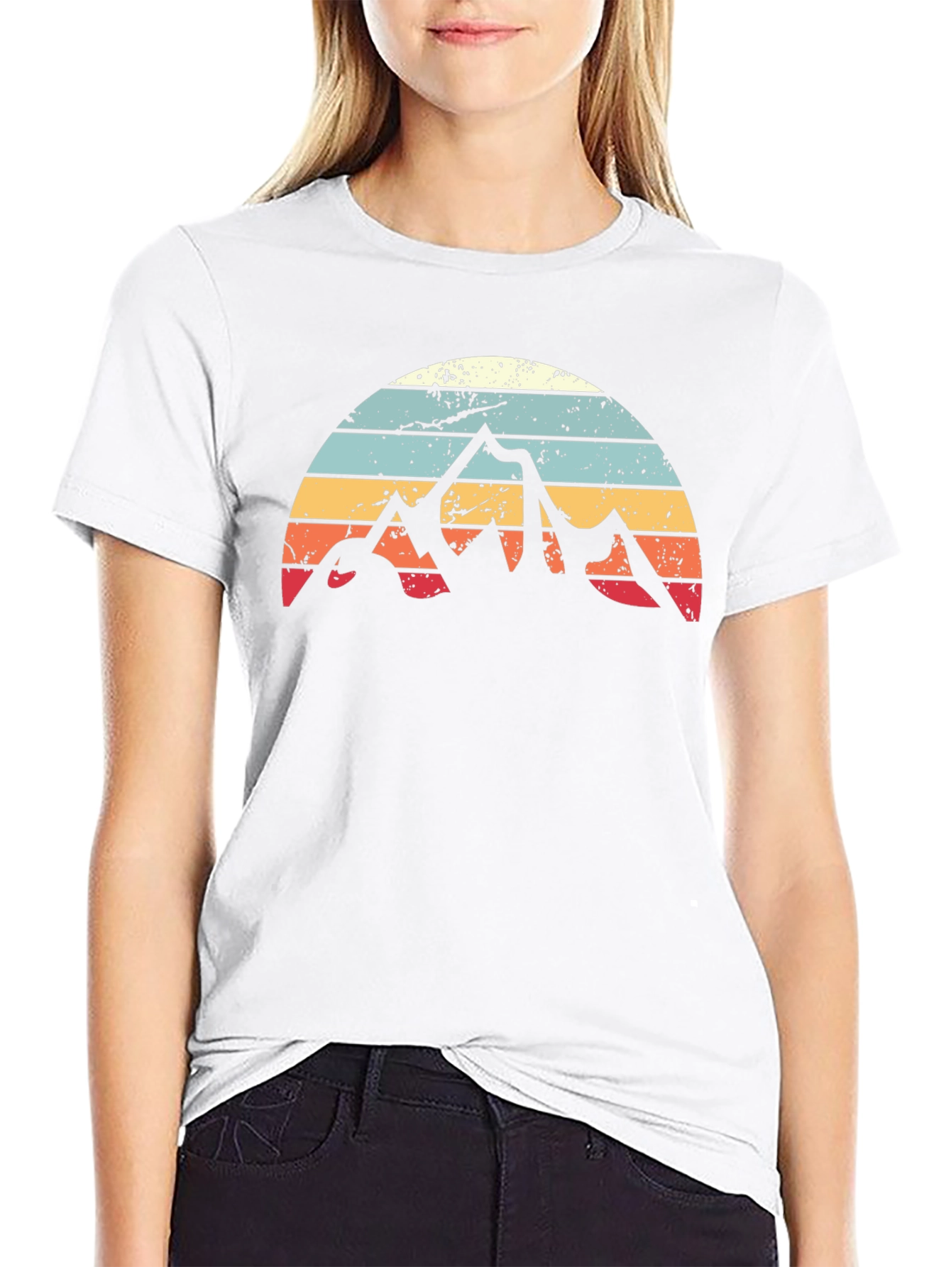 Retro Mountain Sunset Graphic Tee