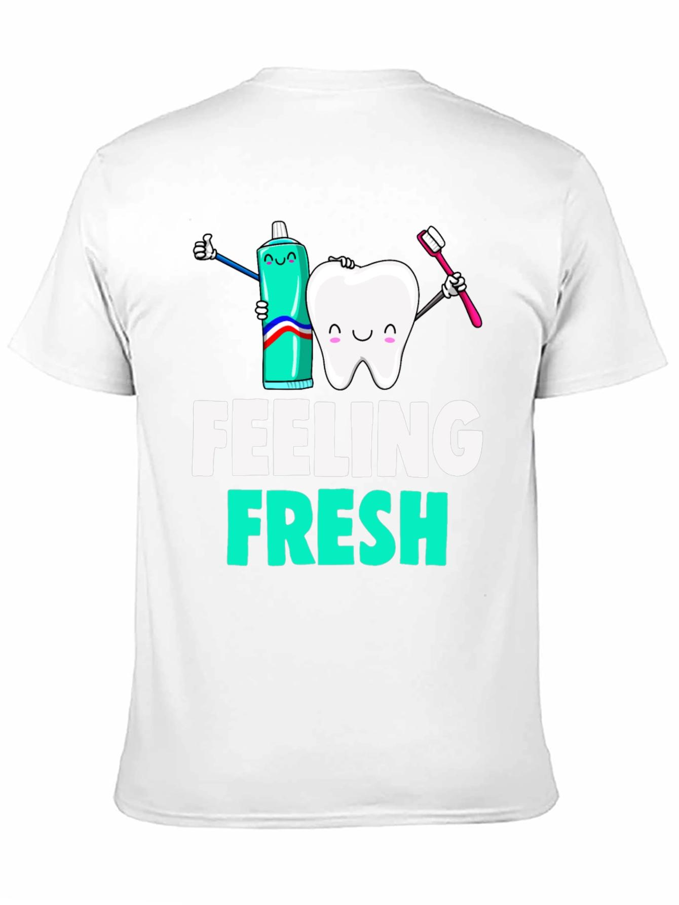 Feeling Fresh Black Graphic T-Shirt - Dental Hygiene