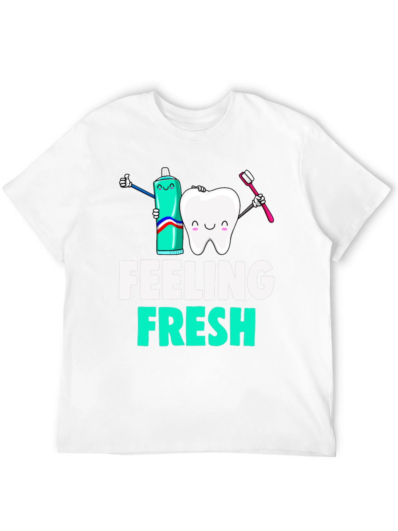 Feeling Fresh Black Graphic T-Shirt - Dental Hygiene