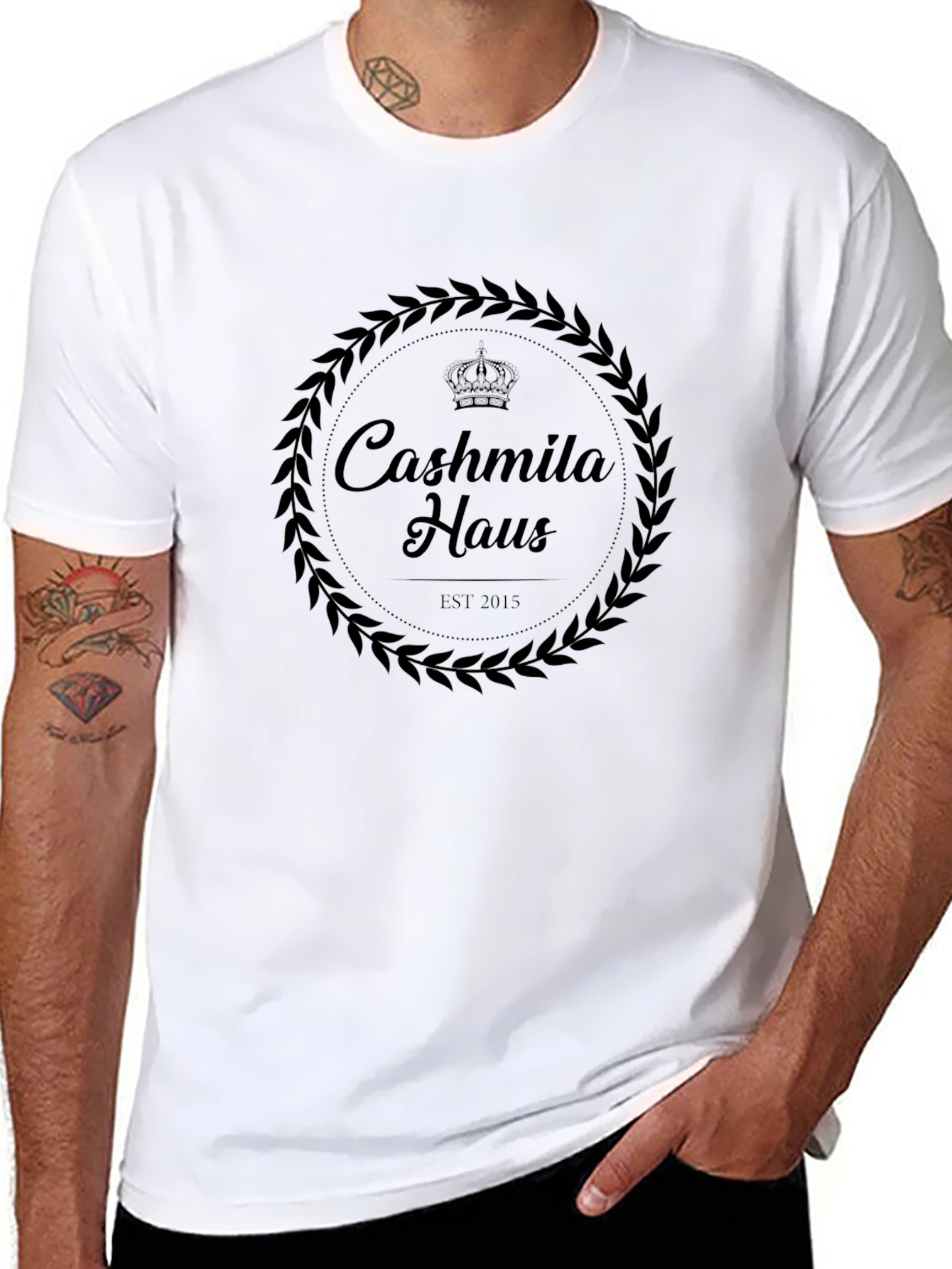 Cashmila Haus Black Graphic Tee