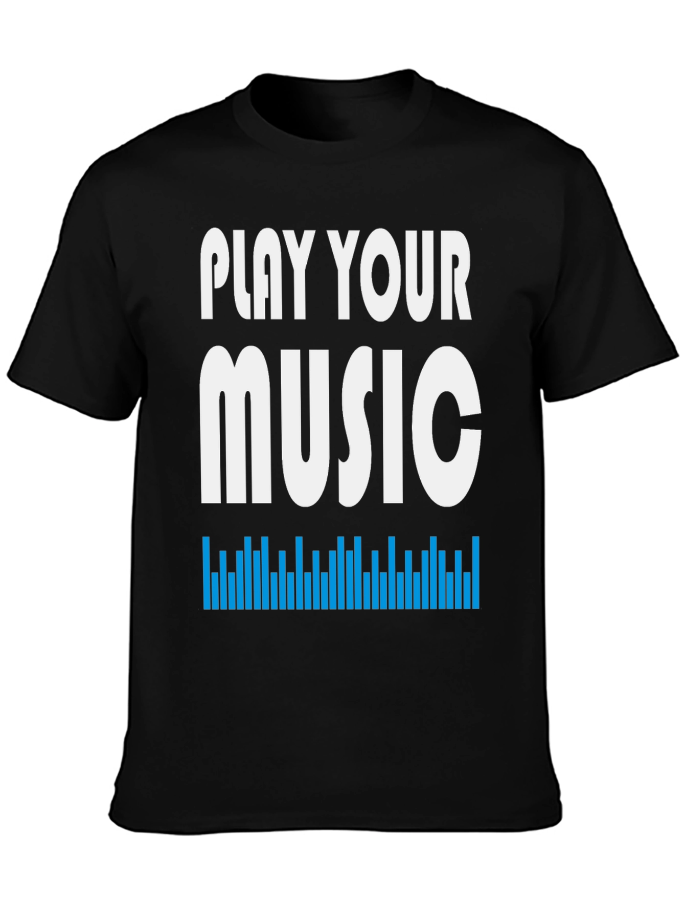 Play Your Music Graphic Tee - Stylish Black T-Shirt