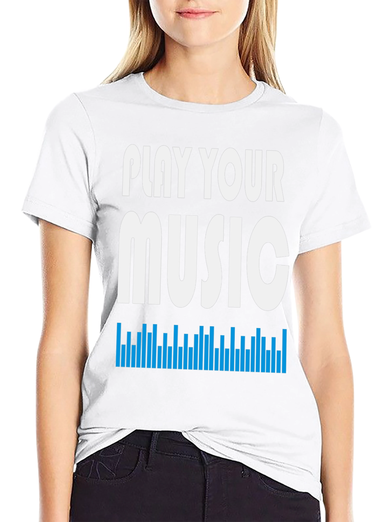 Play Your Music Graphic Tee - Stylish Black T-Shirt