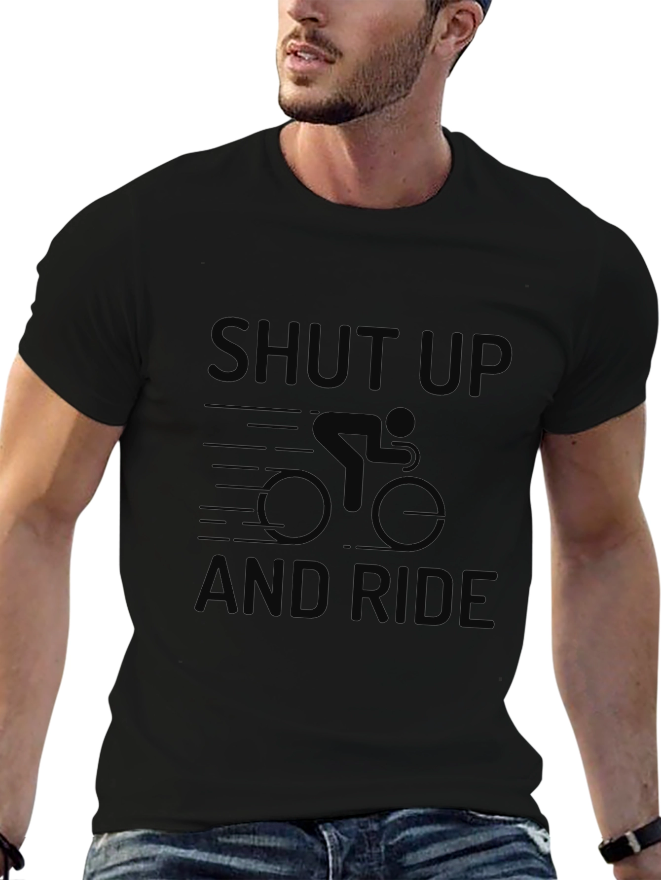 Shut Up and Ride T-Shirt - Cycling Enthusiast Tee
