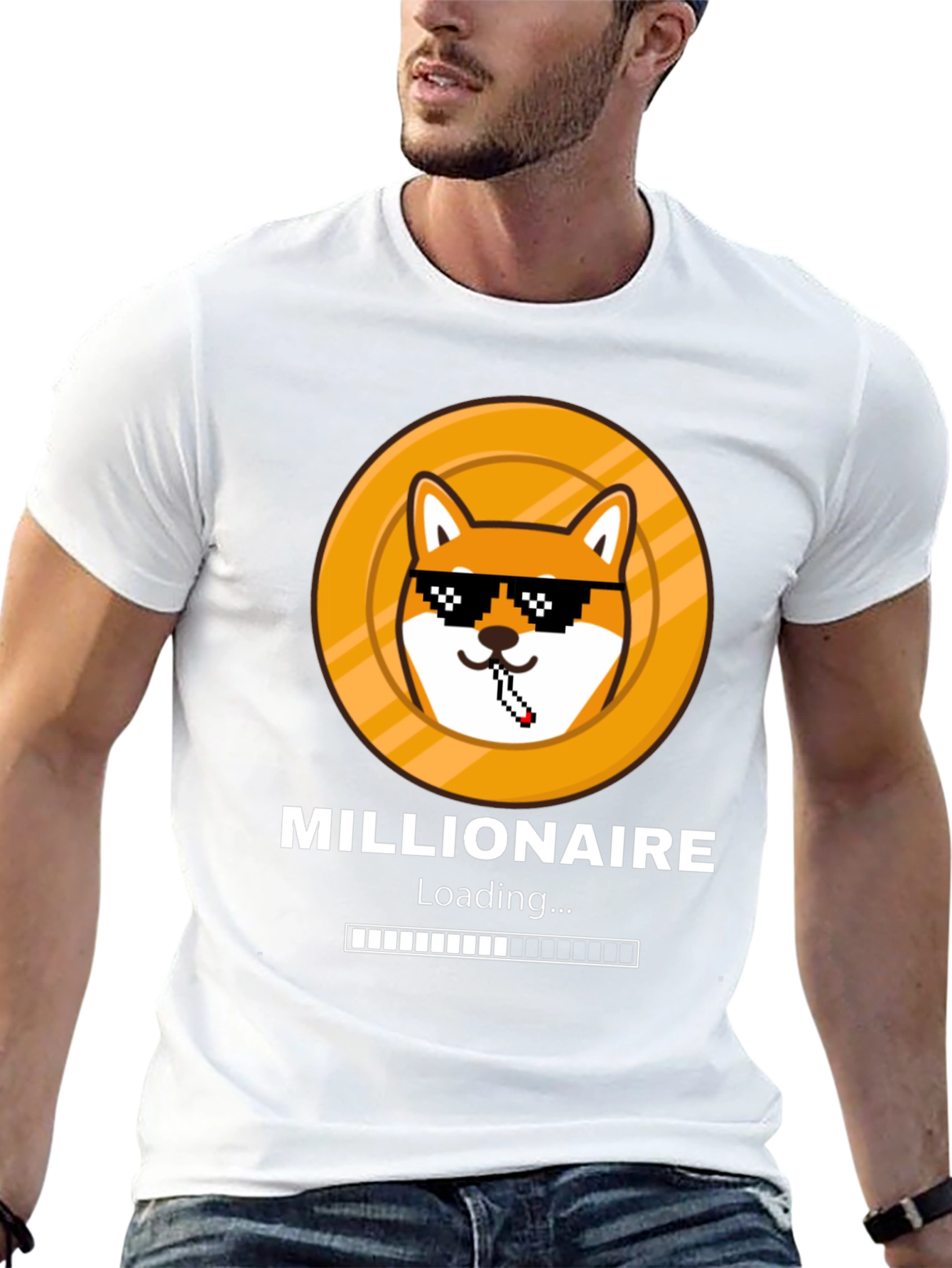 Millionaire Loading Funny Meme Dog T-Shirt