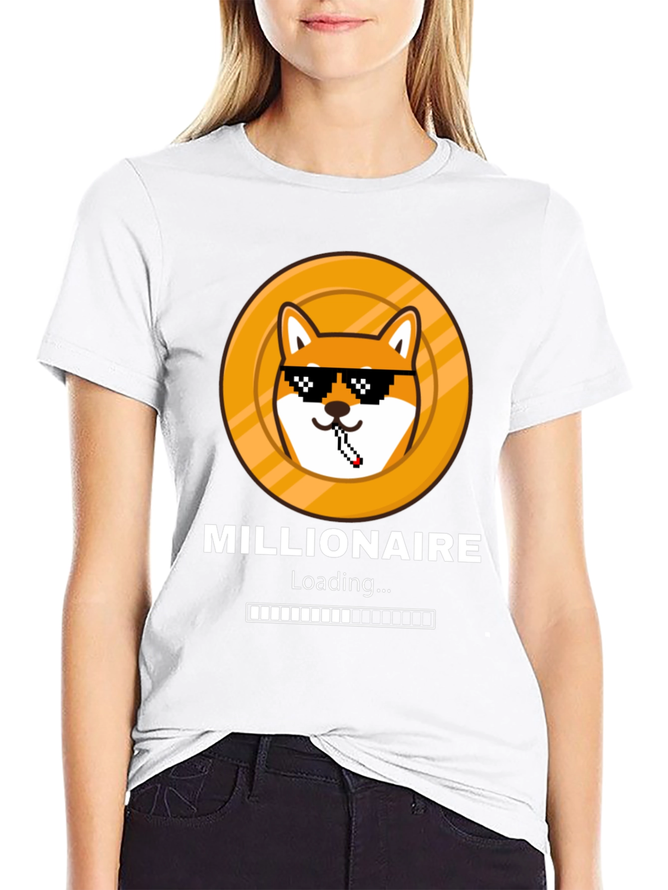 Millionaire Loading Funny Meme Dog T-Shirt