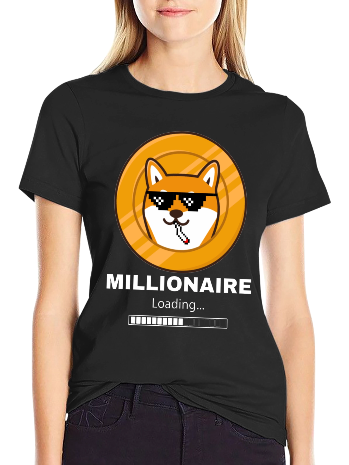Millionaire Loading Funny Meme Dog T-Shirt