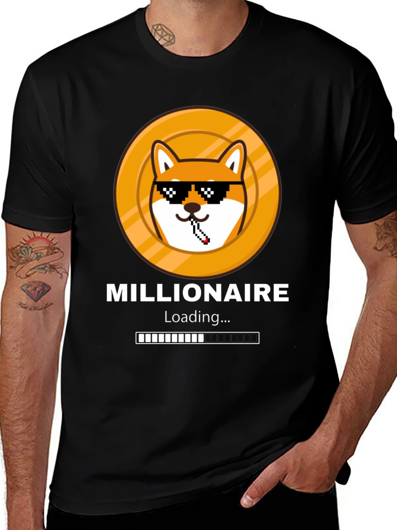 Millionaire Loading Funny Meme Dog T-Shirt