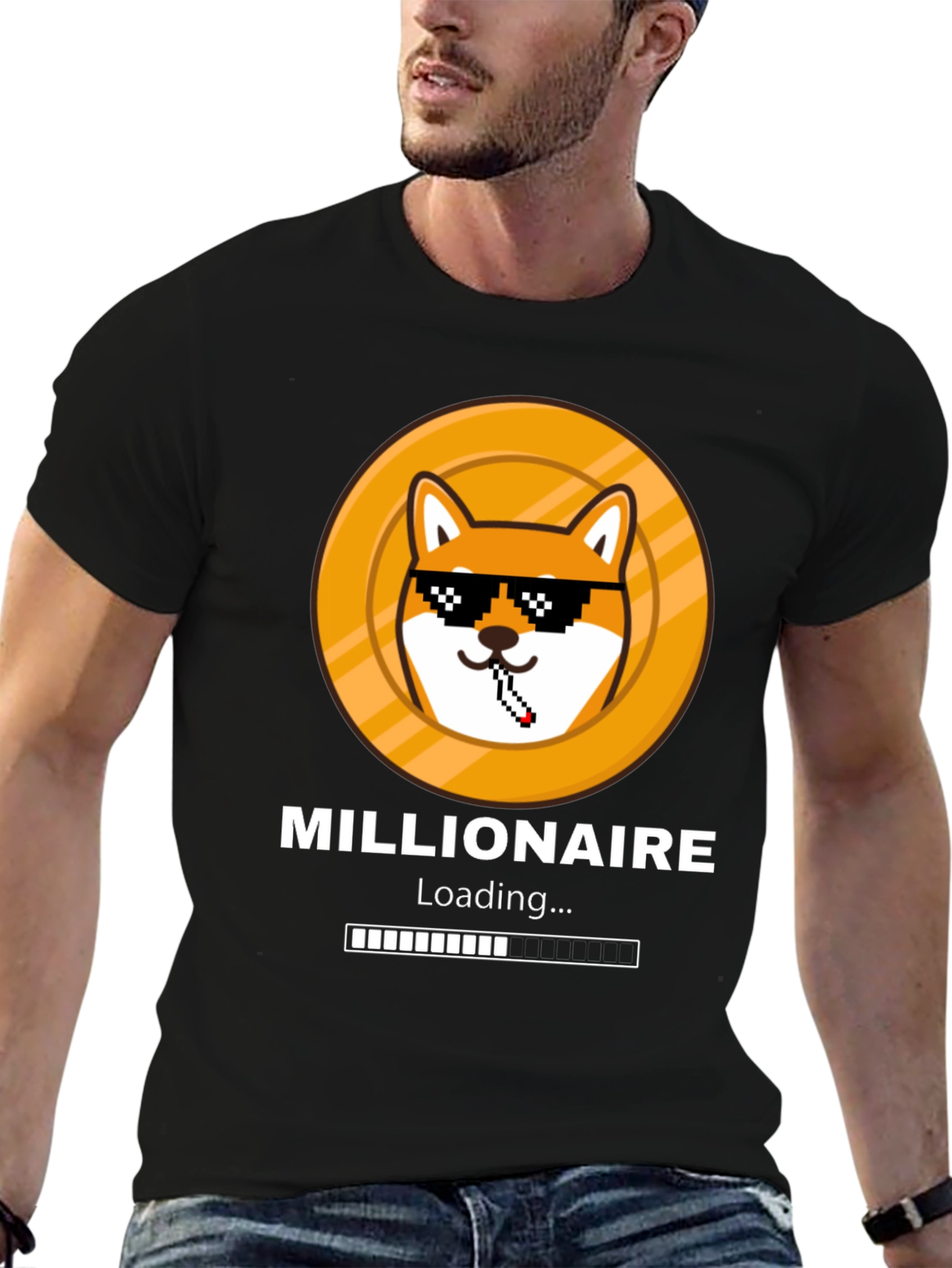 Millionaire Loading Funny Meme Dog T-Shirt