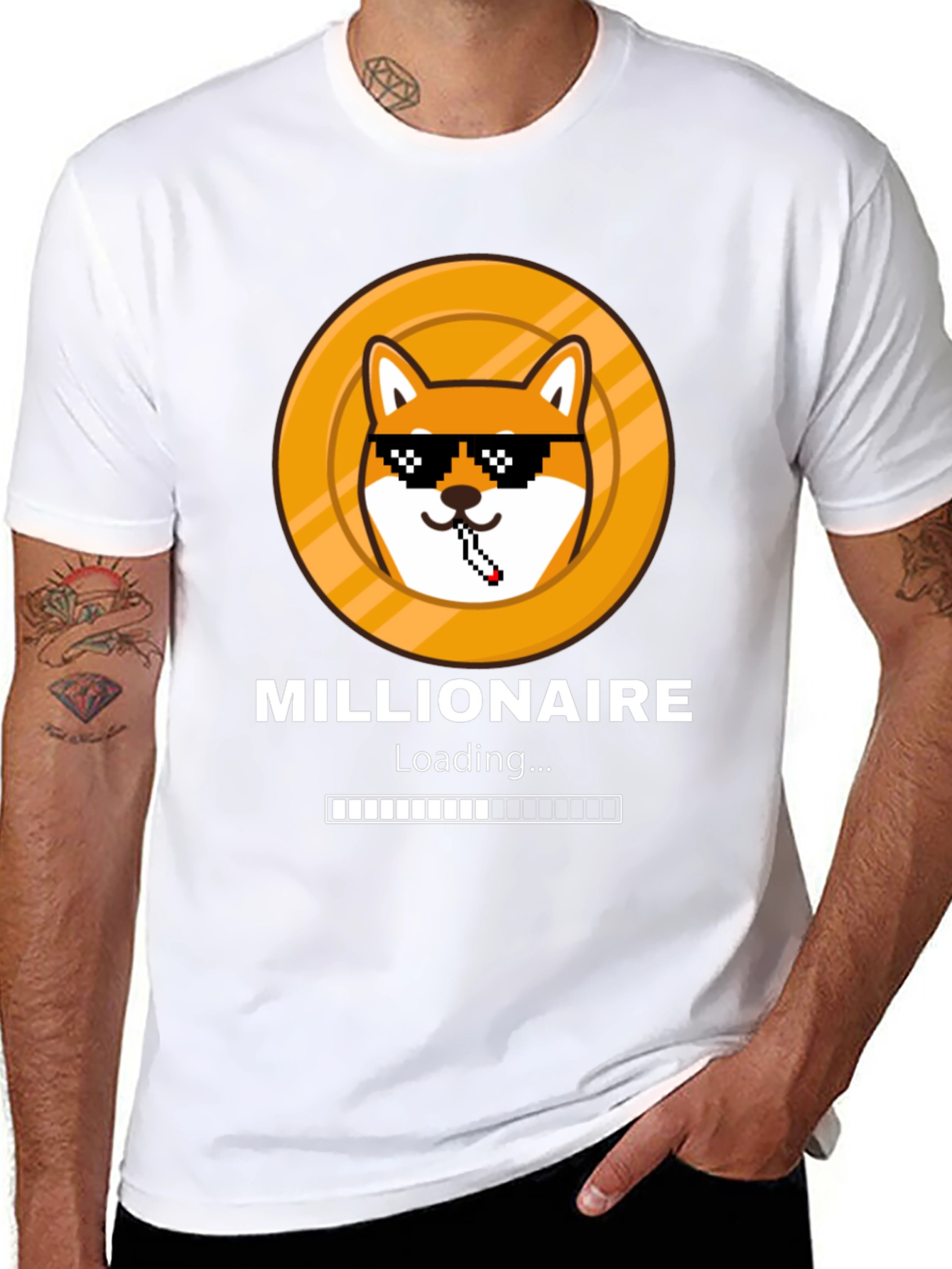 Millionaire Loading Funny Meme Dog T-Shirt