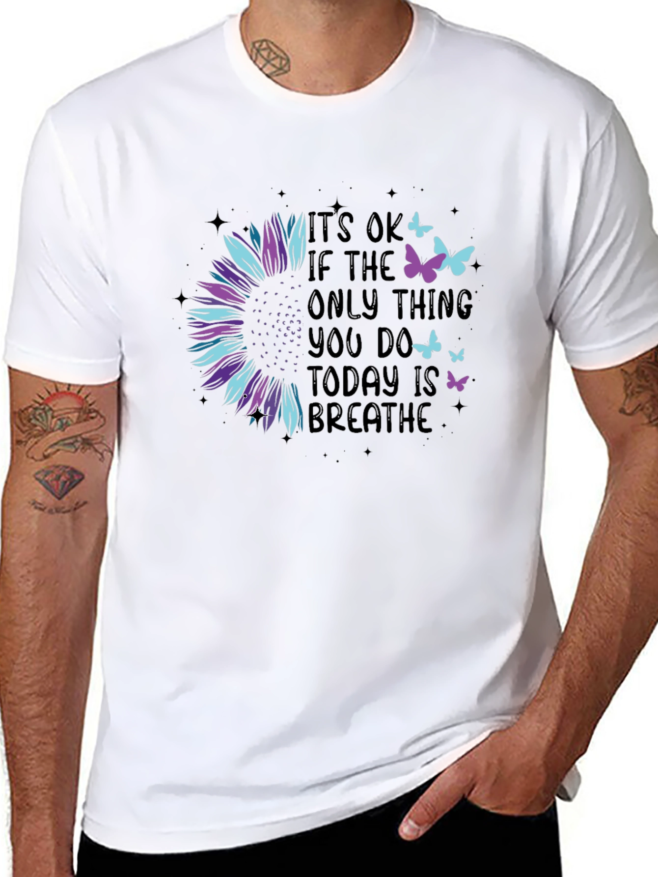 Breathe Sunflower Graphic Tee