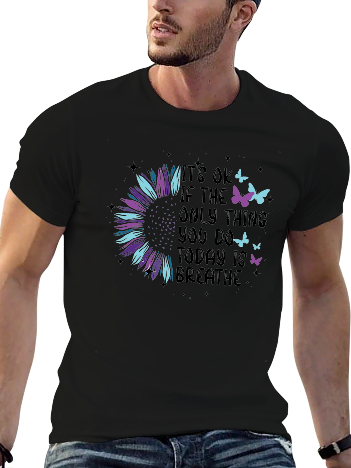 Breathe Sunflower Graphic Tee