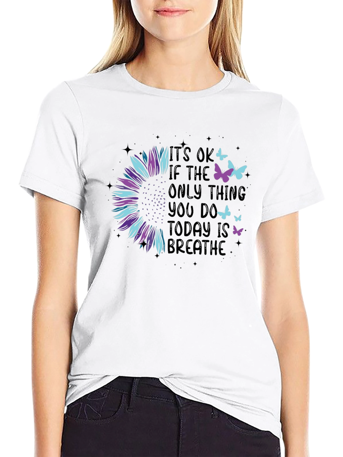 Breathe Sunflower Graphic Tee