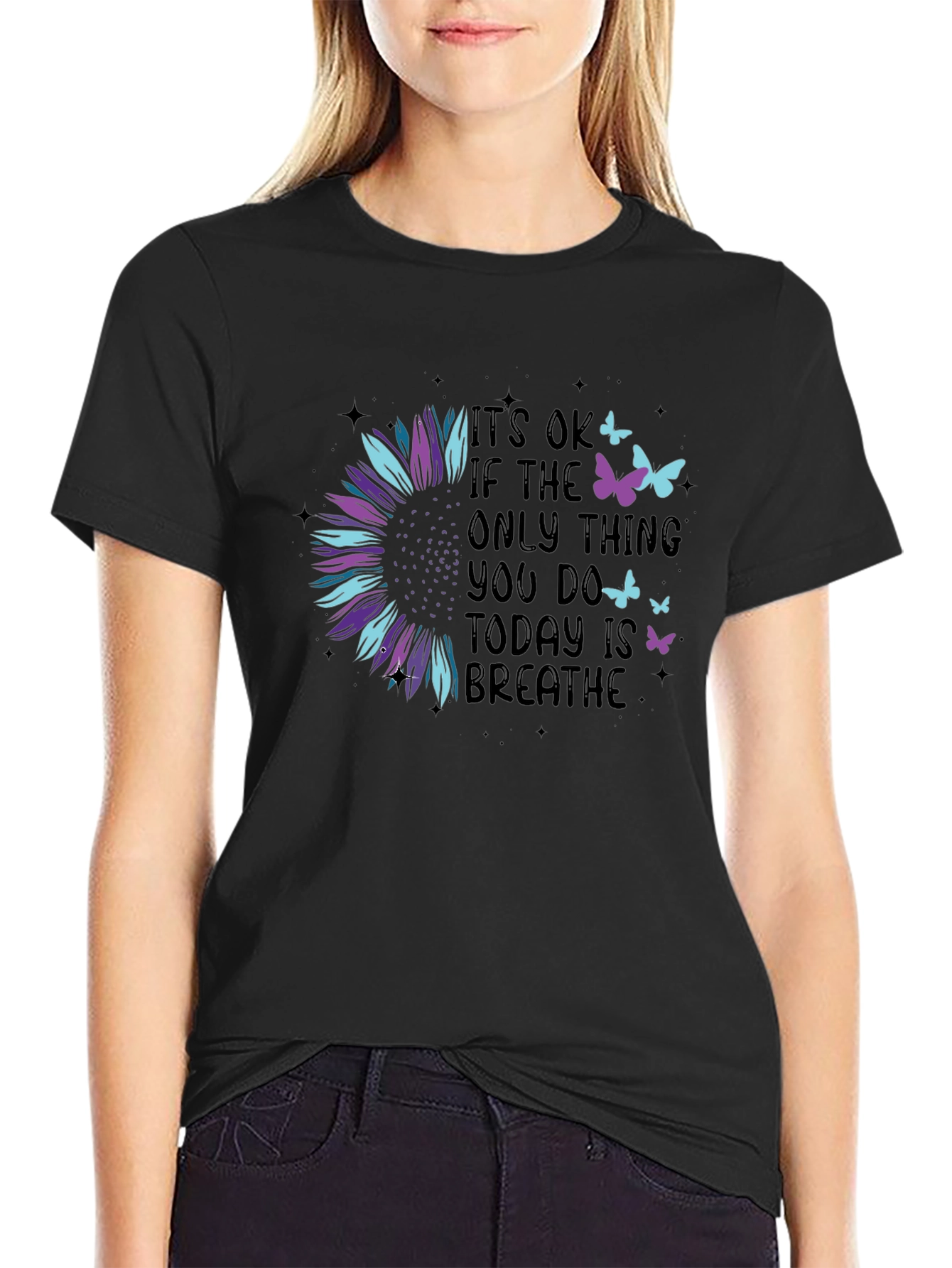 Breathe Sunflower Graphic Tee