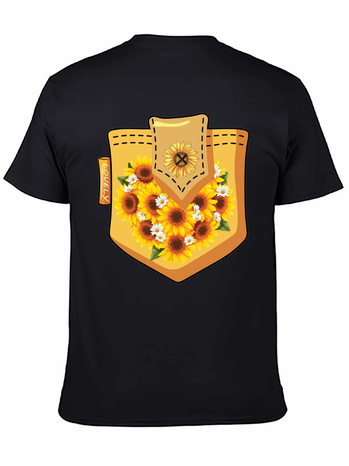 Sunflower Pocket Print Mens Tee