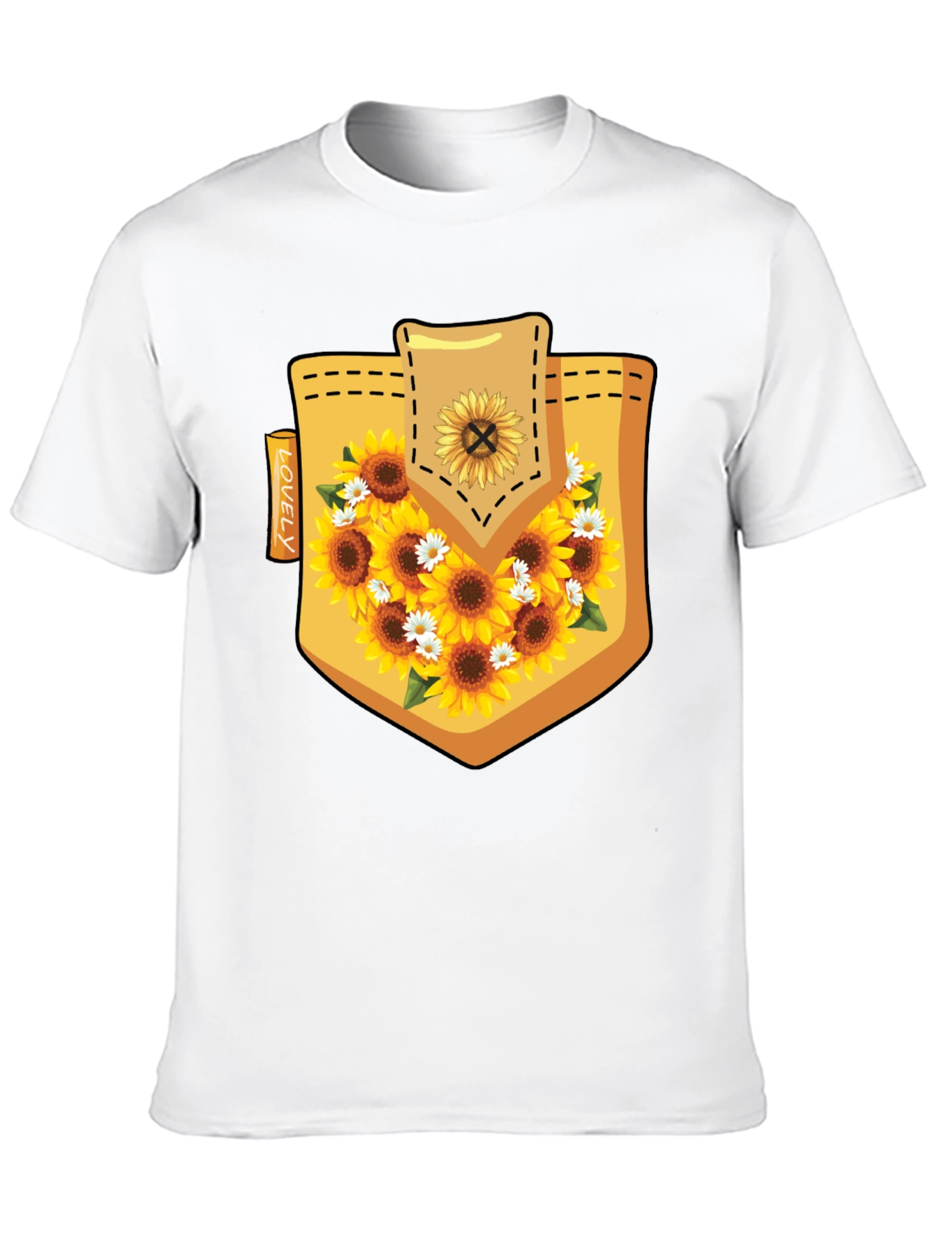 Sunflower Pocket Print Mens Tee