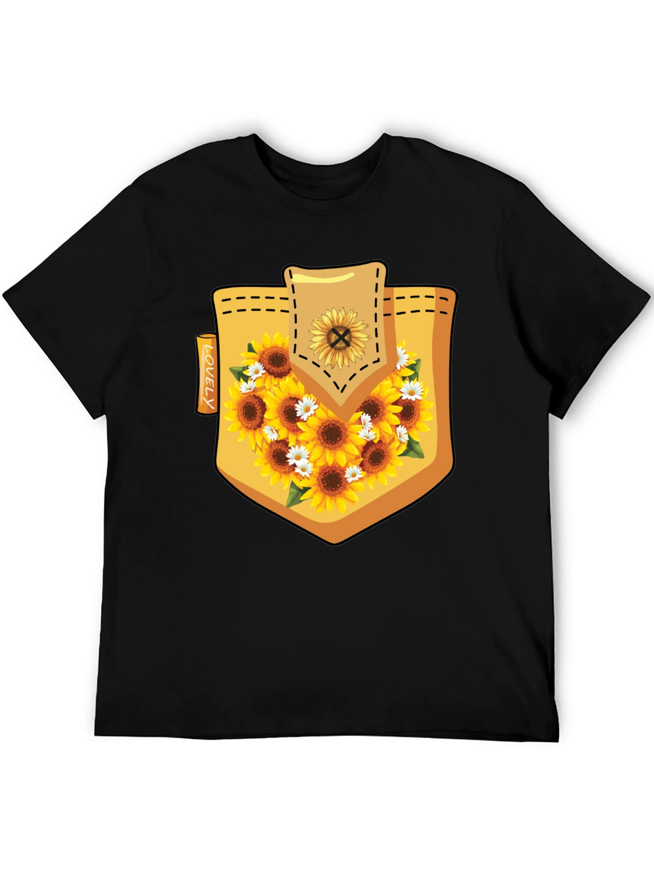 Sunflower Pocket Print Mens Tee
