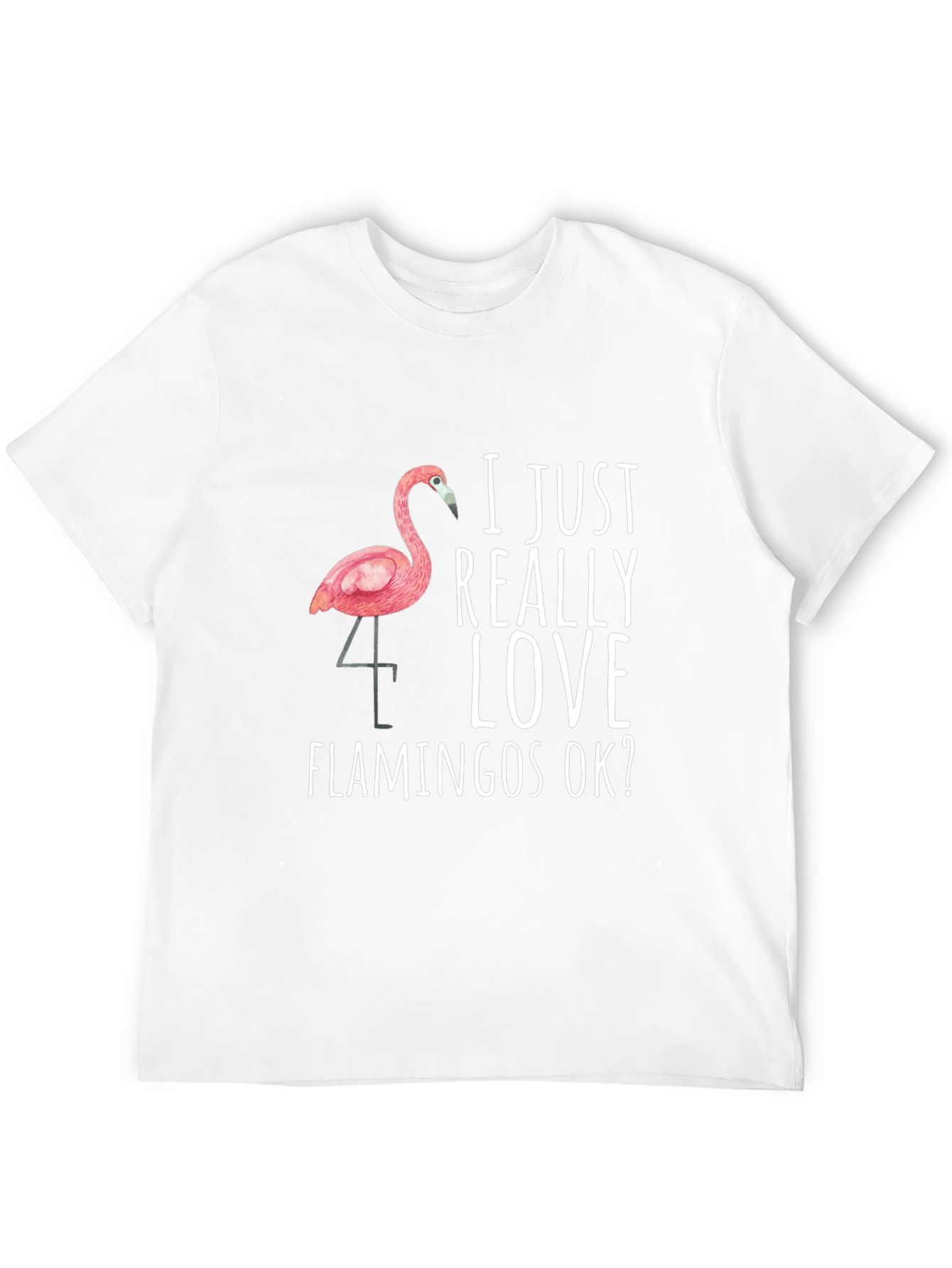 Flamingo Lover Graphic Tee - Black Cotton T-Shirt
