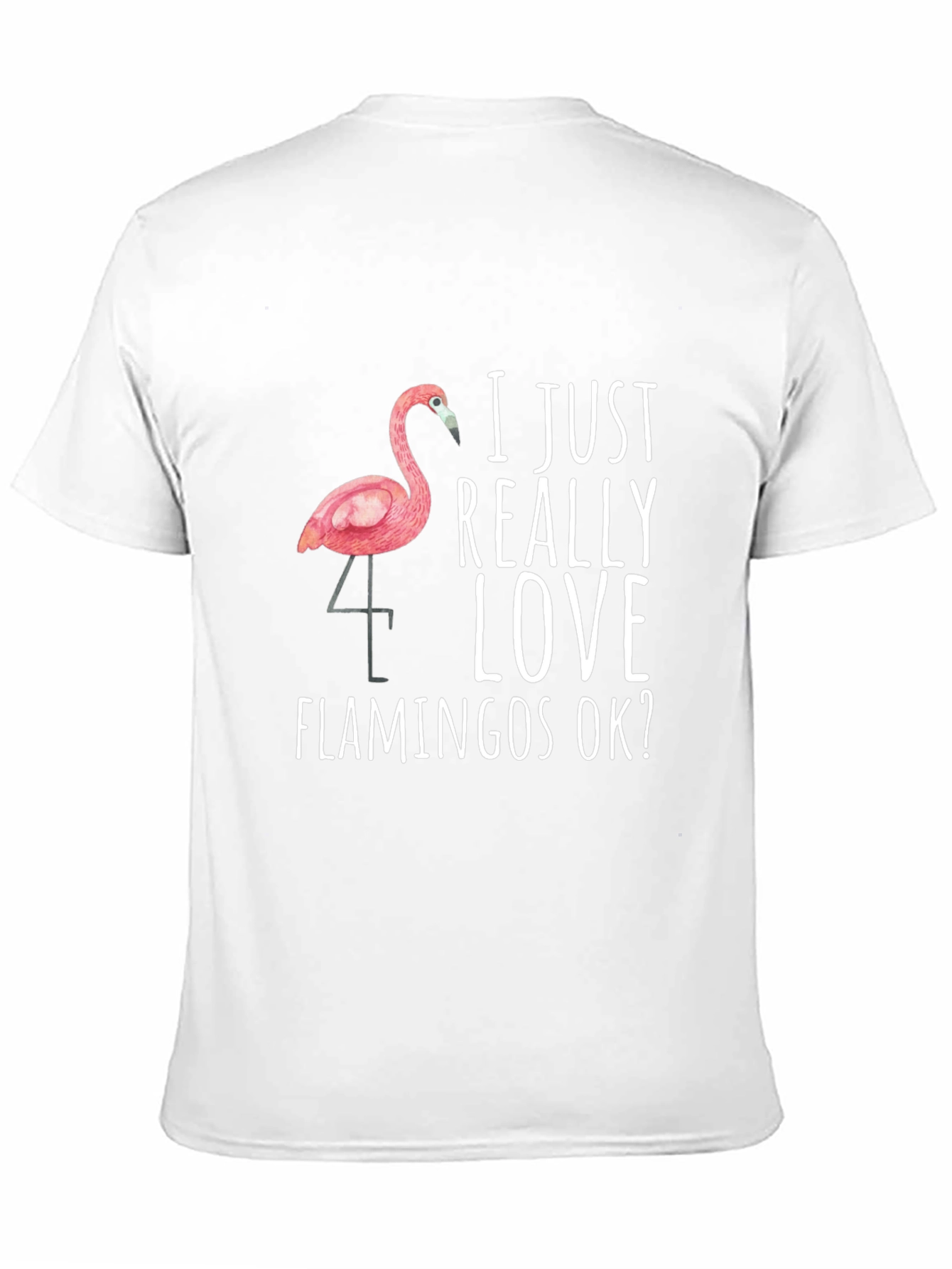 Flamingo Lover Graphic Tee - Black Cotton T-Shirt