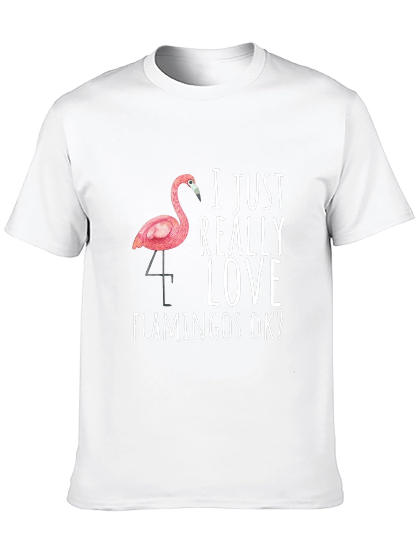 Flamingo Lover Graphic Tee - Black Cotton T-Shirt