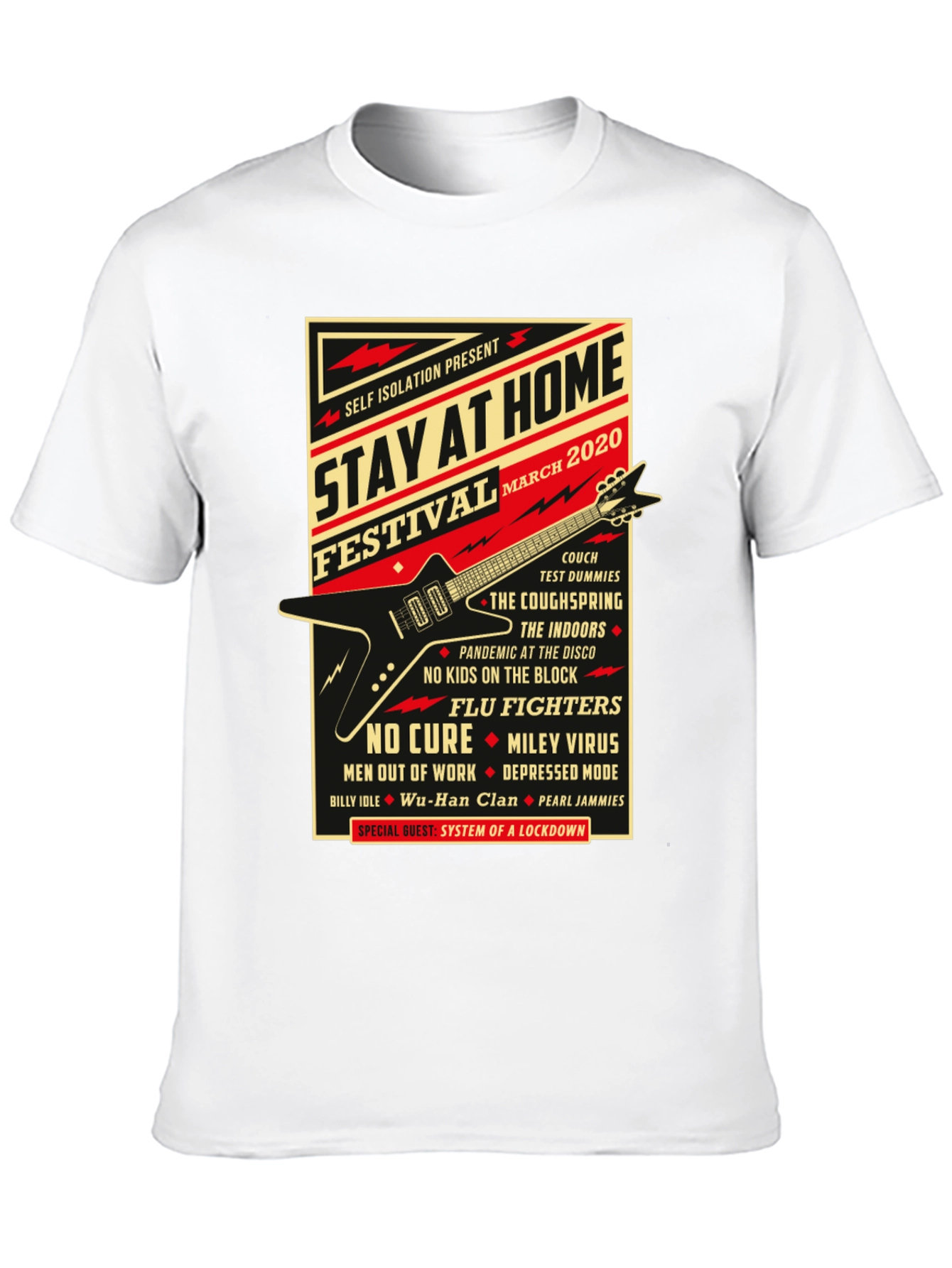 Stay At Home Festival 2020 Black Graphic T-Shirt