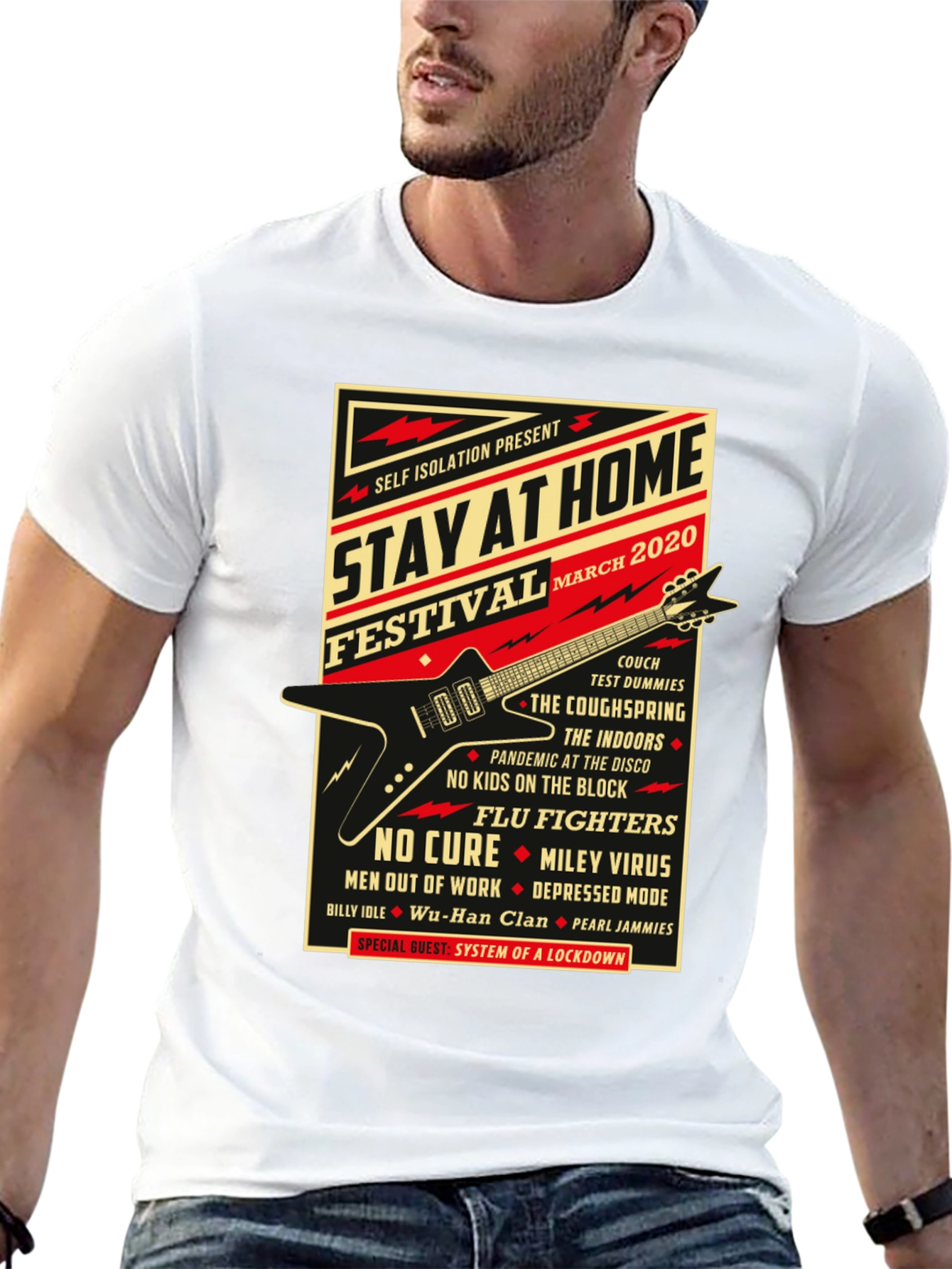 Stay At Home Festival 2020 Black Graphic T-Shirt
