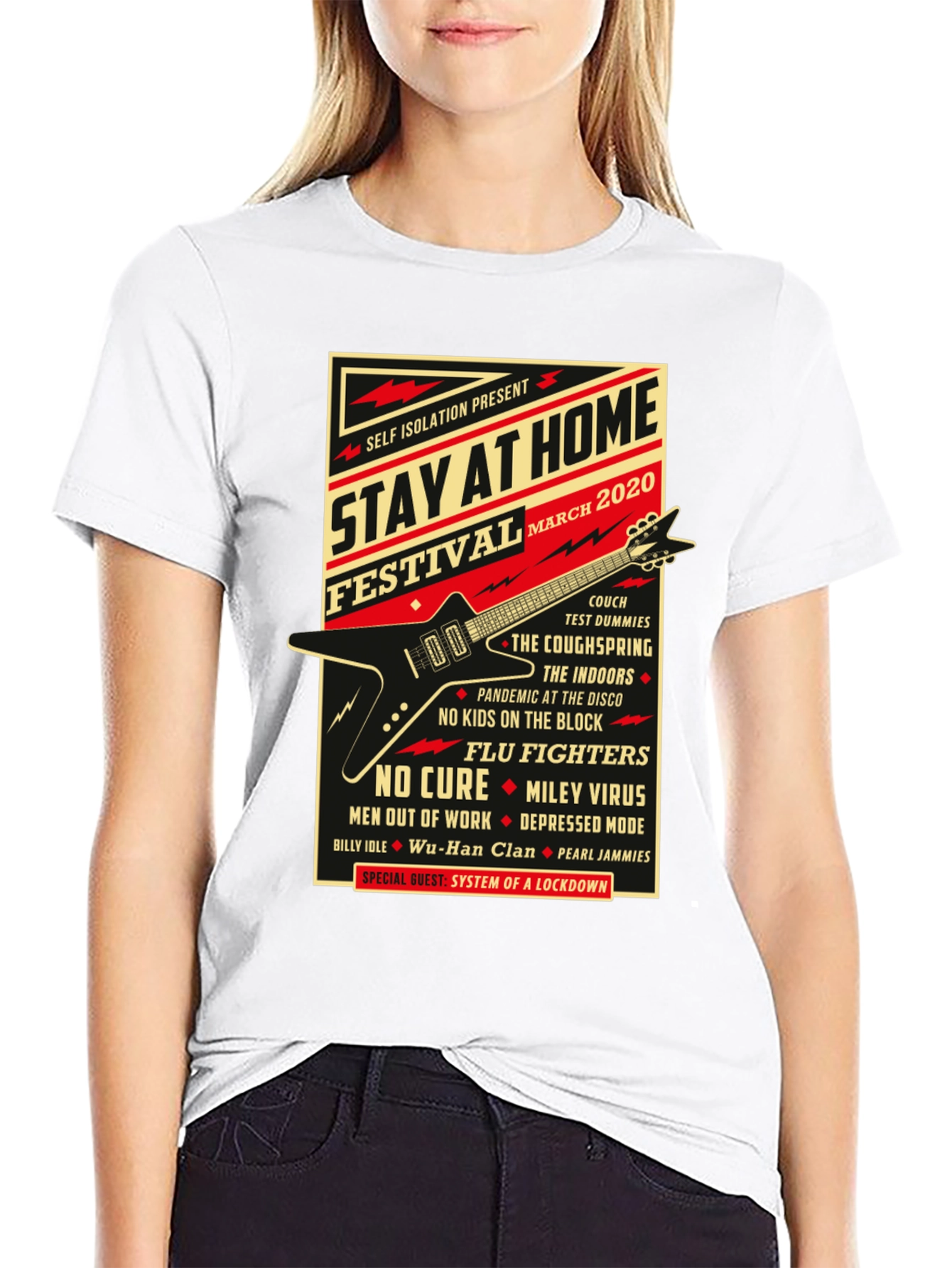Stay At Home Festival 2020 Black Graphic T-Shirt