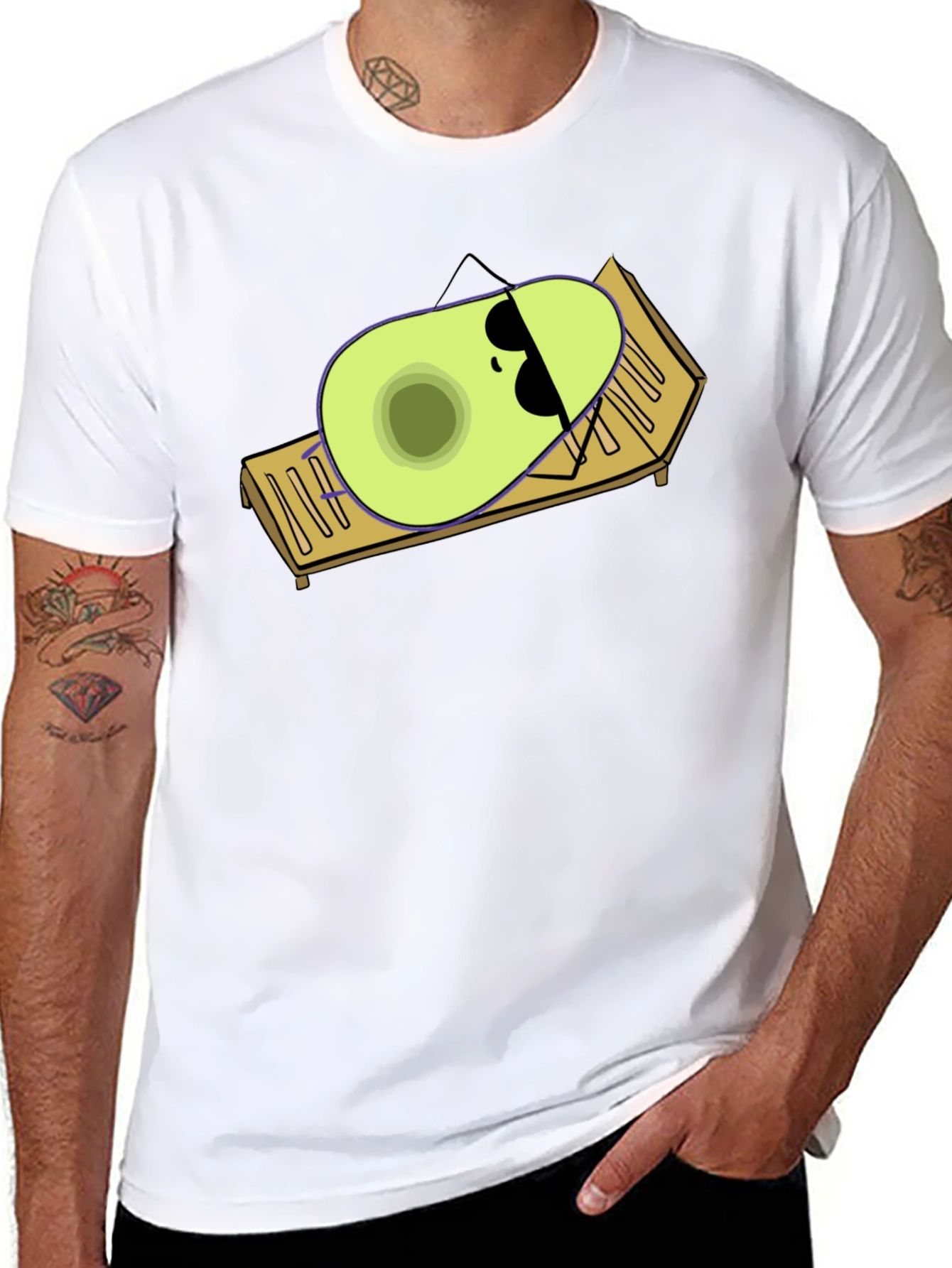 Relaxing Avocado Graphic Tee - Suns Out Pits Out!