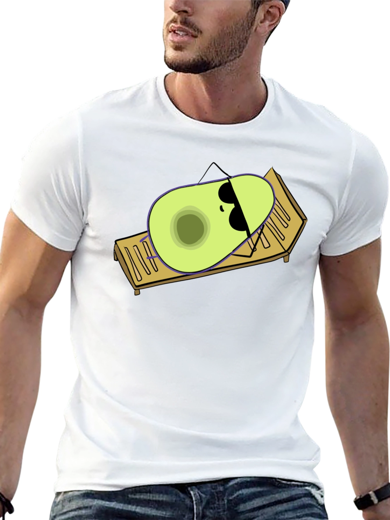Relaxing Avocado Graphic Tee - Suns Out Pits Out!