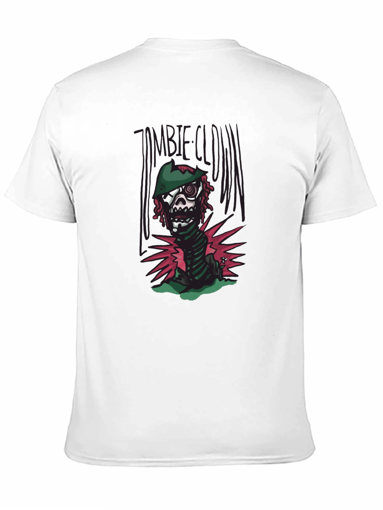 Zombie Clown Graphic Tee - Black Cotton T-Shirt