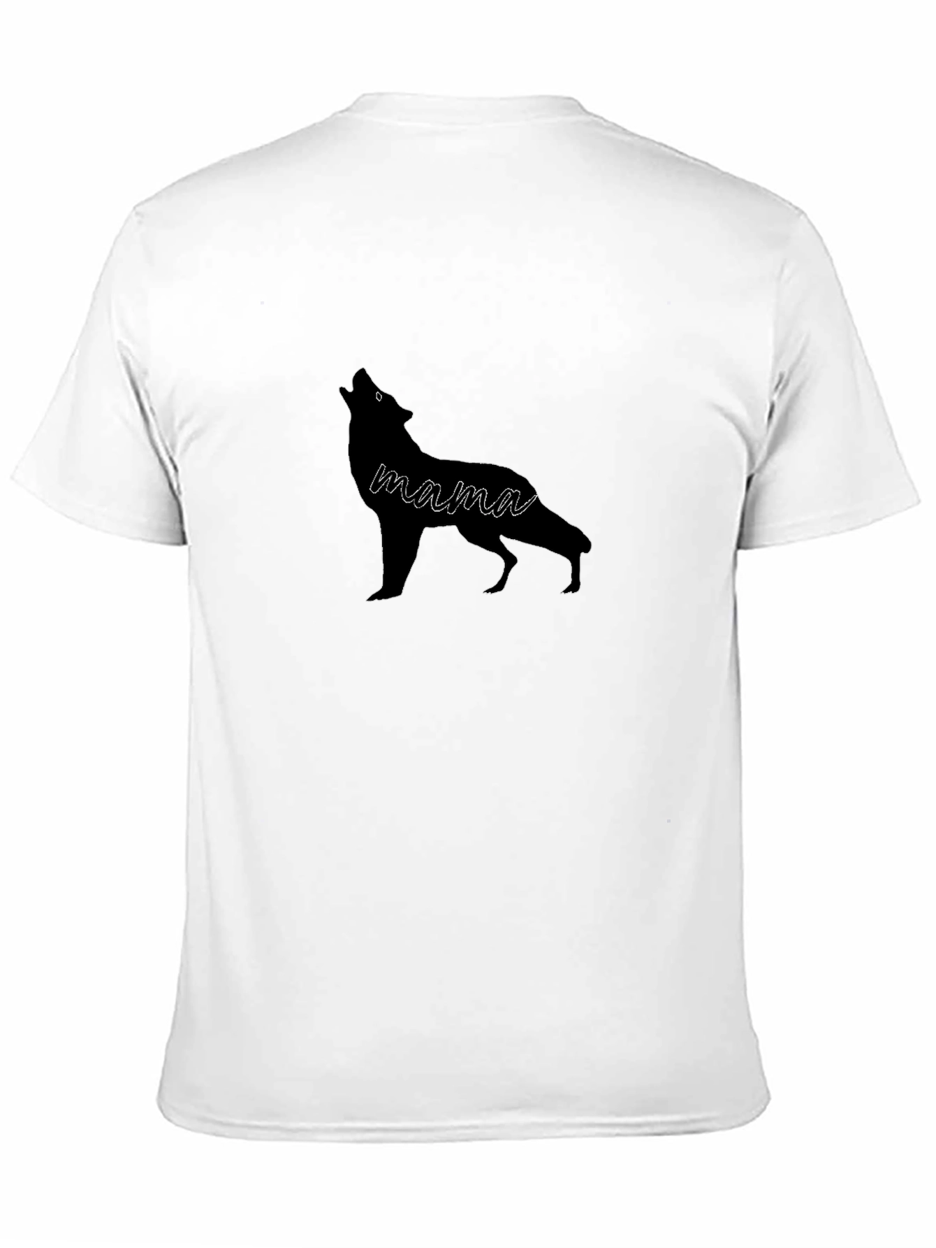 Mama Wolf Graphic Tee - Black Cotton Comfort