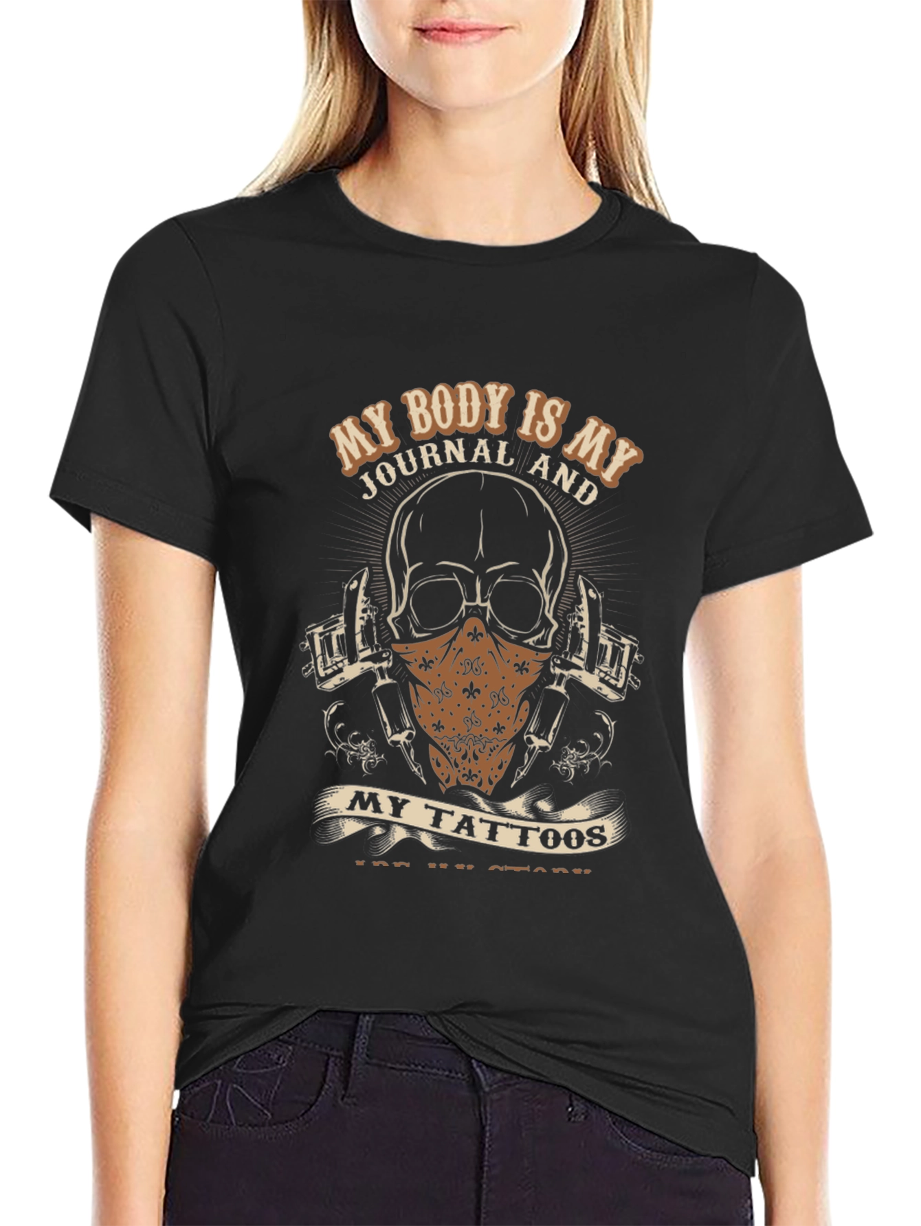 Tattoo Story Graphic Tee - Black
