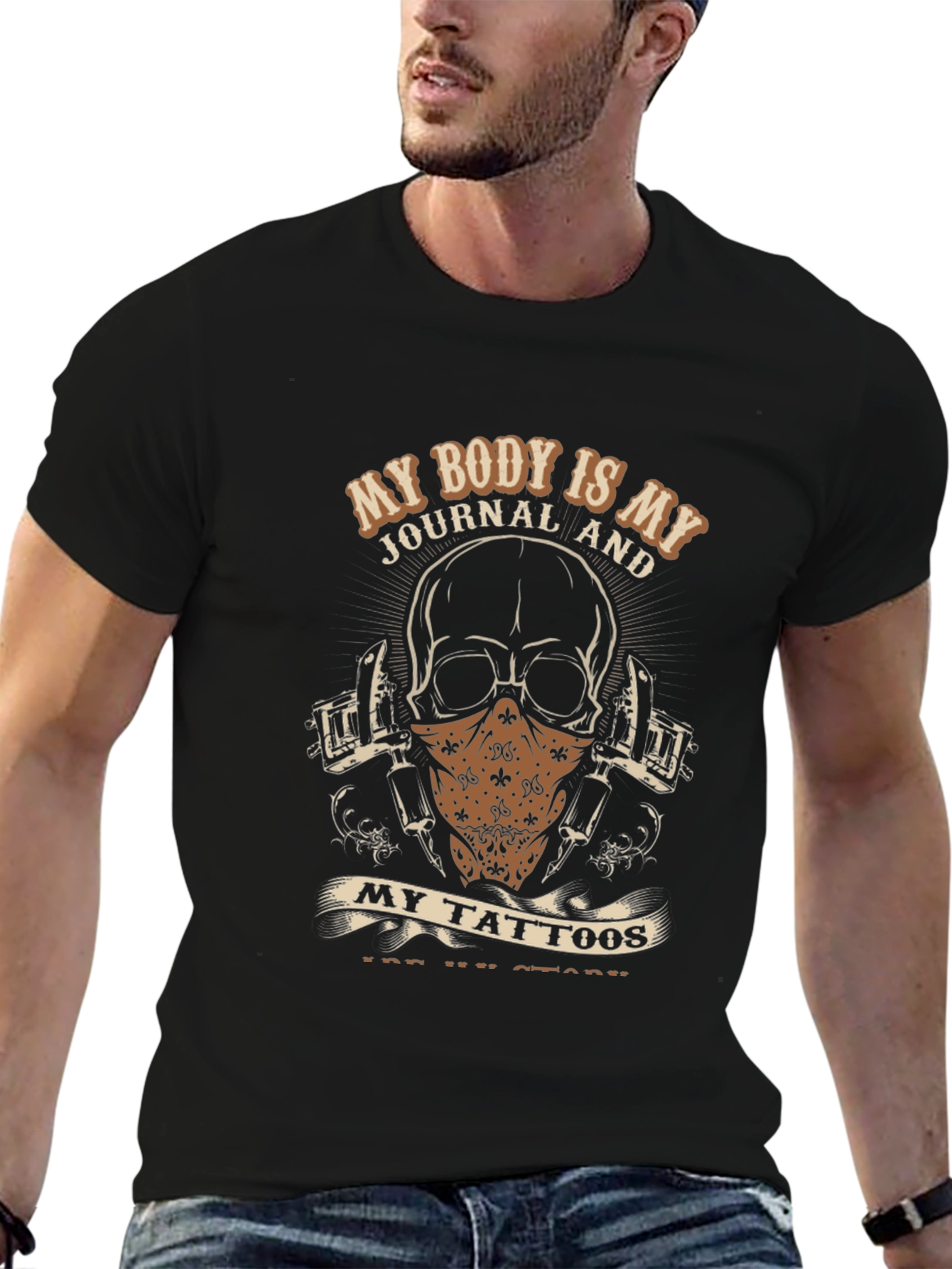 Tattoo Story Graphic Tee - Black