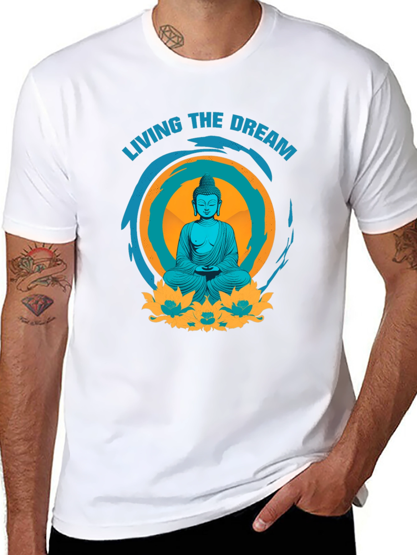 Living the Dream Buddha Graphic Tee