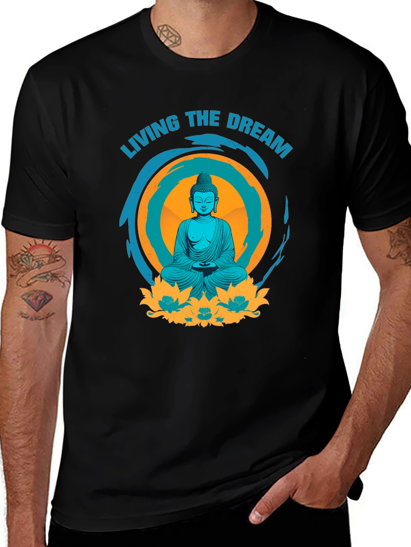 Living the Dream Buddha Graphic Tee