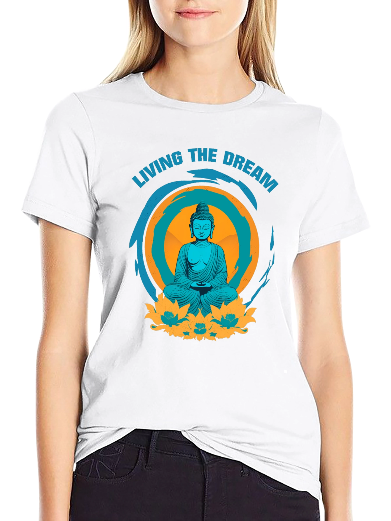 Living the Dream Buddha Graphic Tee