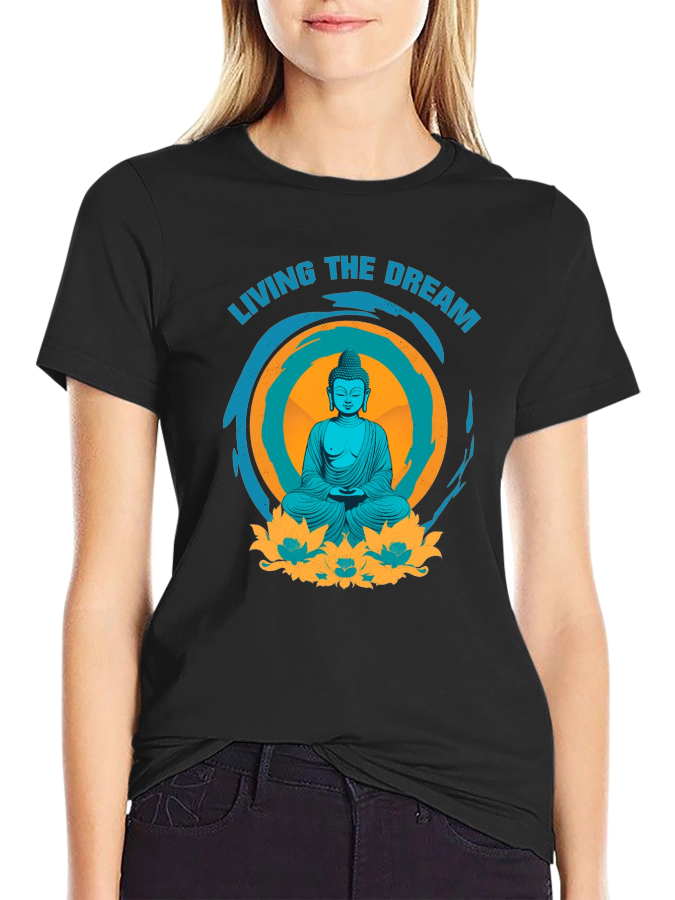 Living the Dream Buddha Graphic Tee