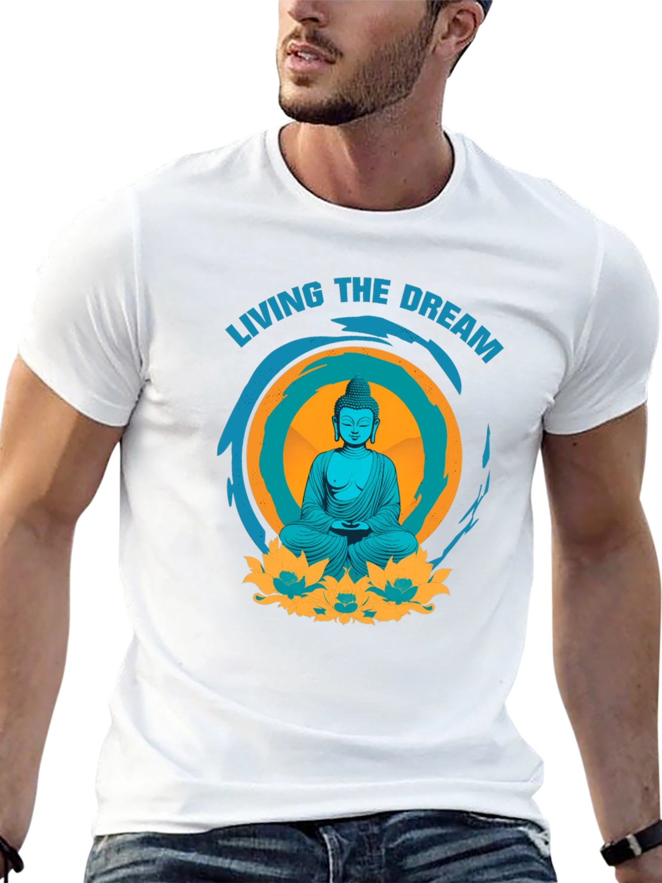 Living the Dream Buddha Graphic Tee