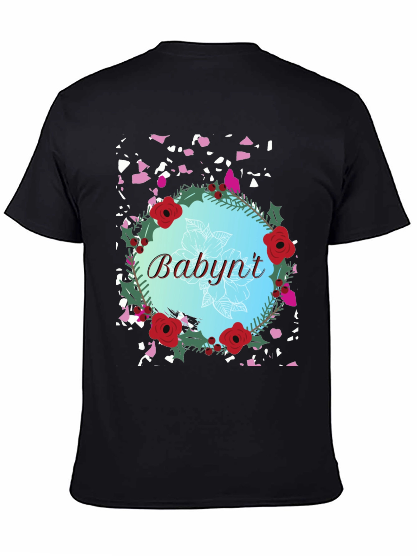 Babynt Floral Wreath T-Shirt - Stylish Casual Wear