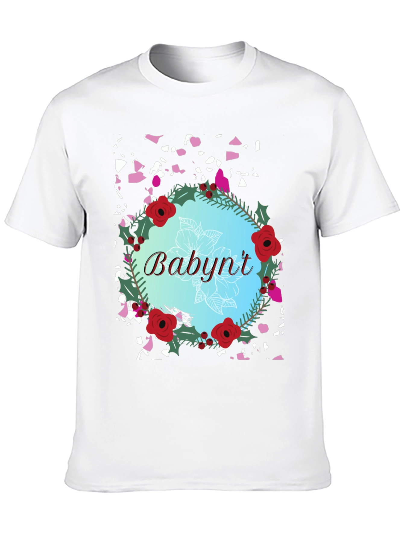 Babynt Floral Wreath T-Shirt - Stylish Casual Wear