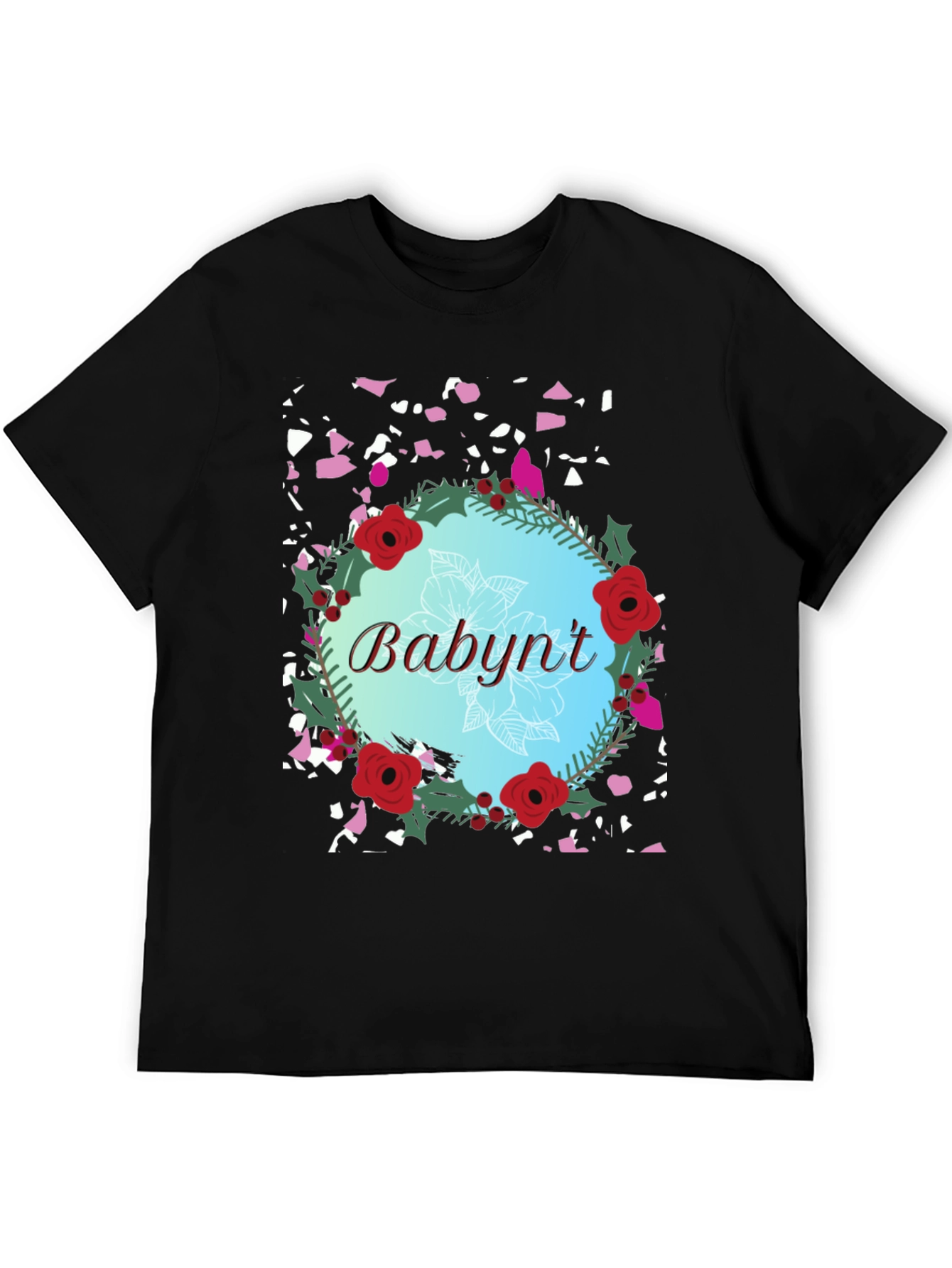Babynt Floral Wreath T-Shirt - Stylish Casual Wear