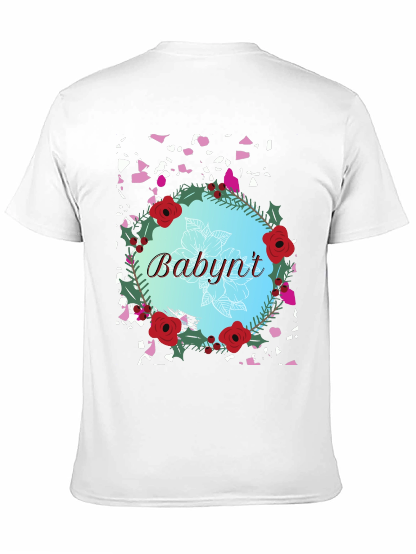 Babynt Floral Wreath T-Shirt - Stylish Casual Wear