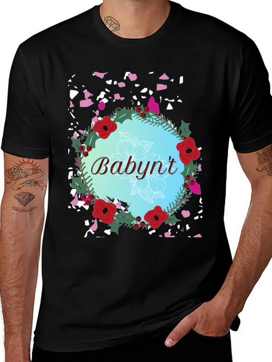 Babynt Floral Wreath T-Shirt - Stylish Casual Wear