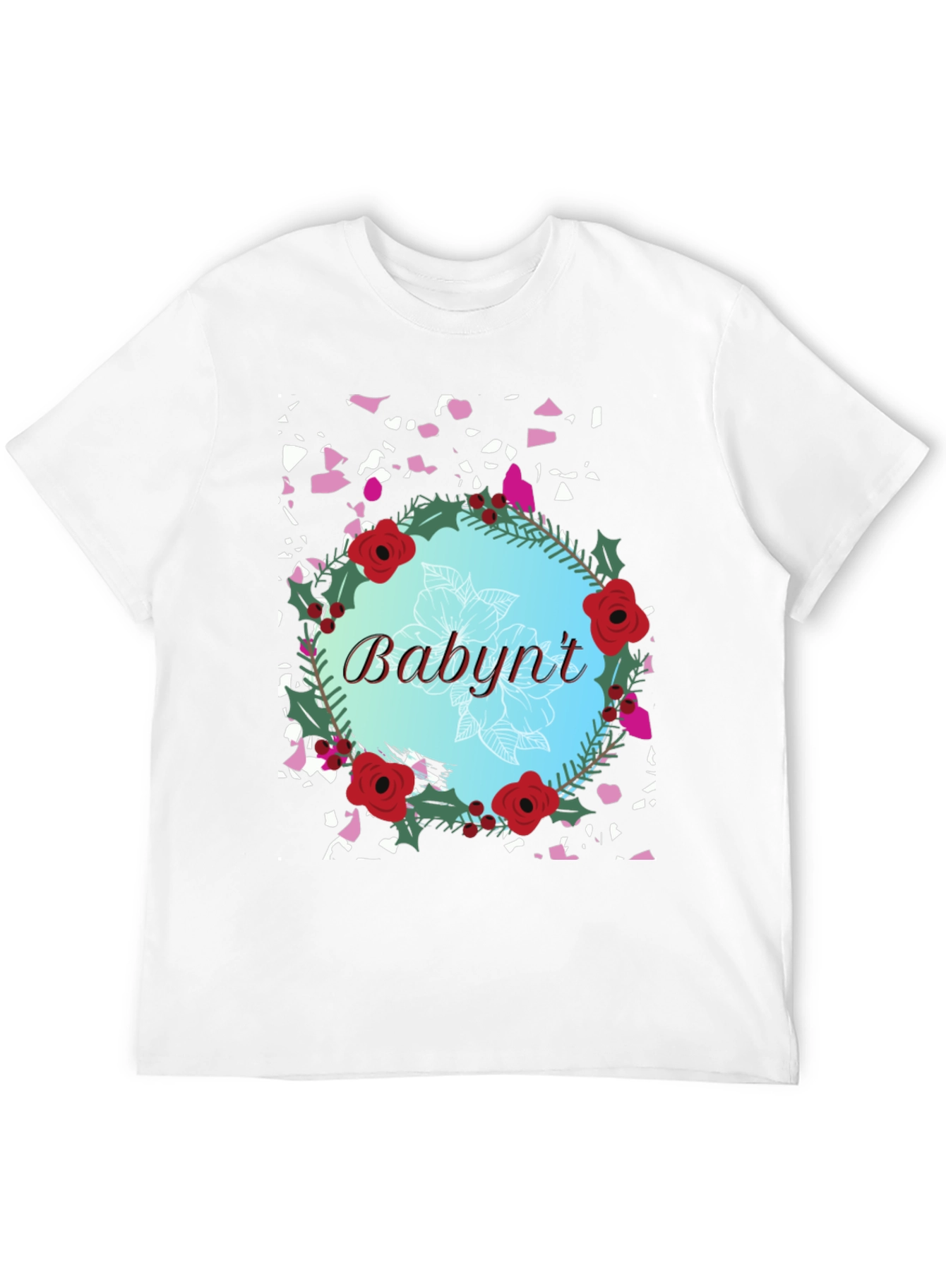 Babynt Floral Wreath T-Shirt - Stylish Casual Wear