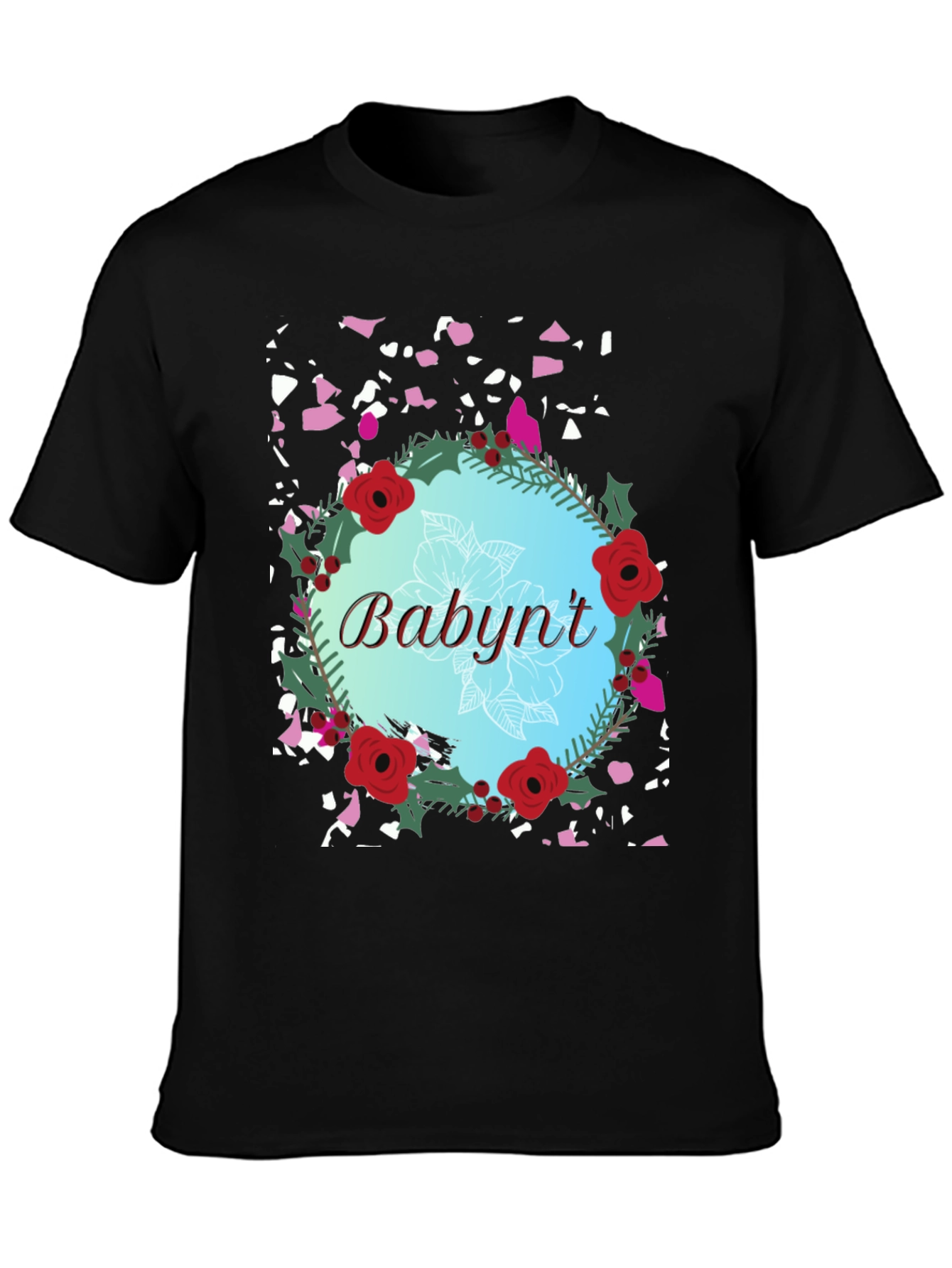 Babynt Floral Wreath T-Shirt - Stylish Casual Wear