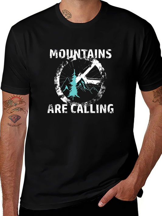 Mountains Are Calling Graphic Tee - Outdoor Adventure Shirt