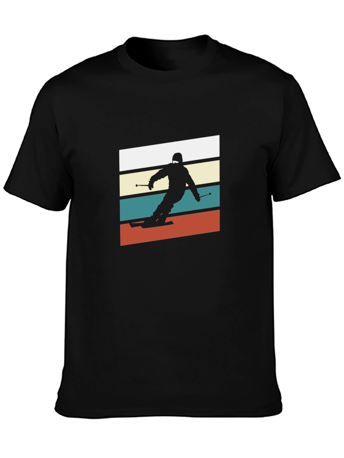Retro Ski T-Shirt - Black