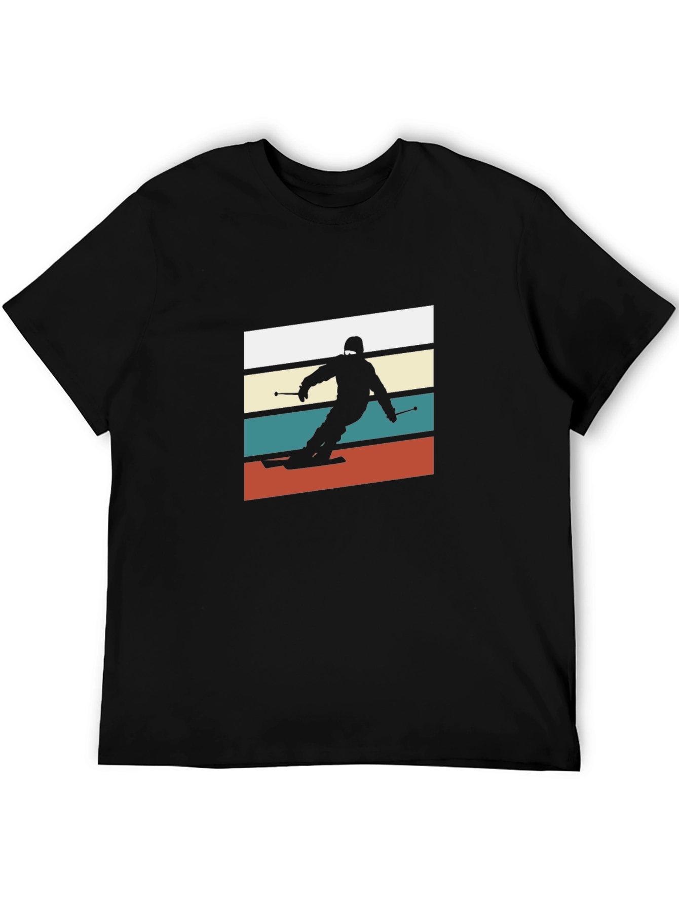 Retro Ski T-Shirt - Black