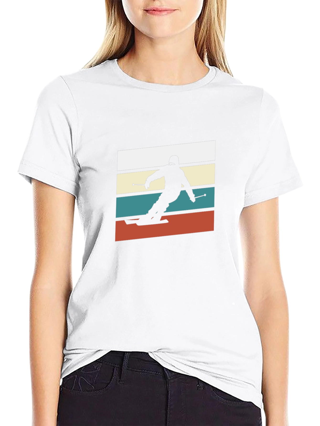 Retro Ski T-Shirt - Black